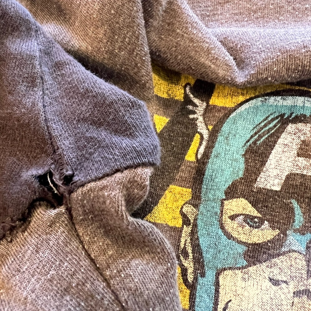 MAD Engine Marvel & Captain America Shield Tshirts, Both Medium Thrashed - Picture 9 of 15